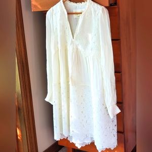 Anthropologie white lace dress